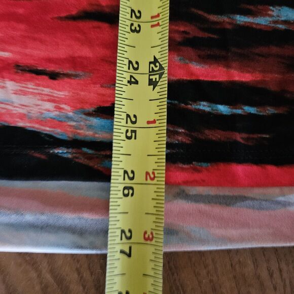 Calvin Klein Women's Small Colorful Sunset Colors Short Sleeve Top - Picture 6 of 8